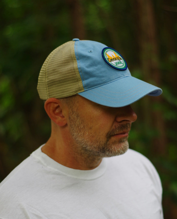 Georgia Hikes Baby Blue Logo Hat Male Lifestyle Image